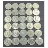 (30) KENNEDY HALF DOLLARS MIXED DATES
