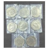 (8) UNCIRCULATED EISENHOWER DOLLARS