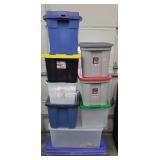 (8) TOTES WITH LIDS