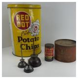 ADVERTISING TINS & OIL CANS