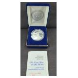 1 OUNCE SILVER $50 COIN FIRST MAN ON THE MOON