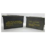 (2) AMMO BOXES METAL