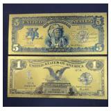(2) AMERICAN WEST GOLD FANTASY BILLS