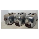 (3) TOASTERS CANDFIELD & (2) TOASTMASTER,