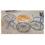(3) PATIO TABLES