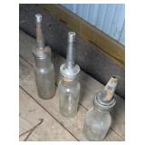 (3) OIL BOTTLES