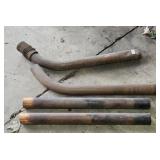 COPPER EXHAUST PIPES FROM A CENTURY BOAT