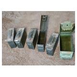 (6) METAL AMMO BOXES