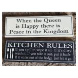 KITCHEN & MARRIED SIGN