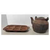 CAST IRON KETTLE & MUFFIN TIN