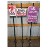 (3) SIGNS ON POSTS