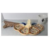 JAPANESE GOOSE SERVING DISH, WALL POCKET, & CUP