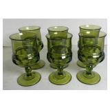(6) INDIANA THUMBPRINT GOBLETS