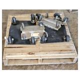 (2) CAR MOVERS, (2) EQUIPMENT ROLLERS W/ PALLET