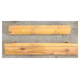 (2) WOOD SHELVES