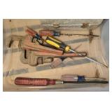 PIPE WRENCHES, SCREWDRIVERS, VINTAGE LUNCH BOX