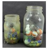 (2) JARS OF MARBLES