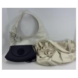 (3) FASHION PURSES, (2) ITALIAN LEATHER