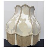 FRINGED BROCADE LAMP SHADE