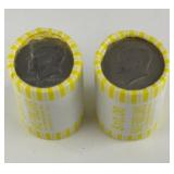 (2) ROLLS OF KENNEDY HALVES, (40) COINS