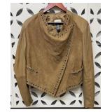 NIEMAN MARCUS LEATHER CROSSOVER JACKET, XL