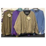 (7) MENS NEW GOLF WINDBREAKERS, SIZE L