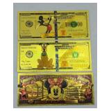 FANTASY DISNEY BILLS, MICKEY, GOOFY, MINNIE