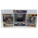 (3) FUNKO POP BLACK PANTHER, KING SHARK &