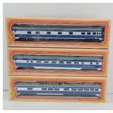 (3) OBSERVATION TRAIN CARS, HO SCALE, THE EAGLE
