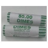 (2) ROLLS OF 2026 LADY LIBERTY DIMES, (100) COINS