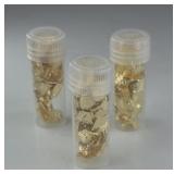 (3) VIALS OF GOLD SHAVINGS