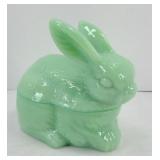 JADEITE GREEN BUNNY ON NEST