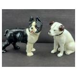 (2) CAST IRON DOG BANKS