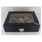 CIGAR BOX OF COSTUME EARRINGS