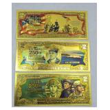 US MILITARY FANTASY GOLD BILLS: ARMY, NAVY,
