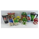 M & M DISPENSERS, SALT & PEPPER SHAKERS & TINS