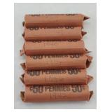 (7) ROLLS OF 1940s WHEAT PENNIES