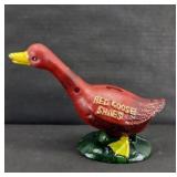 LARGE RED GOOSE SHOES CAST IRON