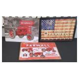 (3) METAL FARMALL SIGNS