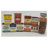 (10) METAL SPICE CANS