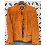 SUEDE LEATHER SHORT JACKET, SIZE 14