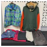 MENS XL HOODIE & ROBE , WOMENS CLOTHES L & XL
