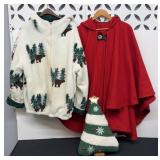 RED RIDING HOOD CAPE, FLEECE JACKET & PILLOW