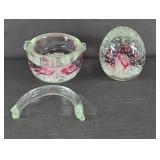 (2) JOE RICE PAPERWEIGHTS, DAMAGE ON ONE