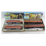 ATHEARN HO SCALE RAILROAD ENGINE & (3) CARS