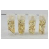 (4) VIALS OF GOLD SHAVINGS