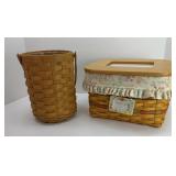 LONGABERGER BEVERAGE TOTE & MOMS MEMORIES BASKET
