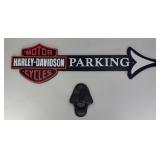 HARLEY DAVIDSON CAST IRON SIGN & OPENER