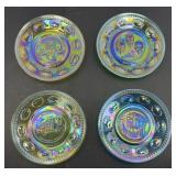(4) CARNIVAL GLASS APOLLO & SKYLAB PLATES