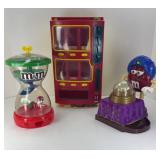 (3) M&M CANDY DISPENSERS